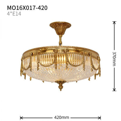 Baroque Classic Glass Ceiling Lamp