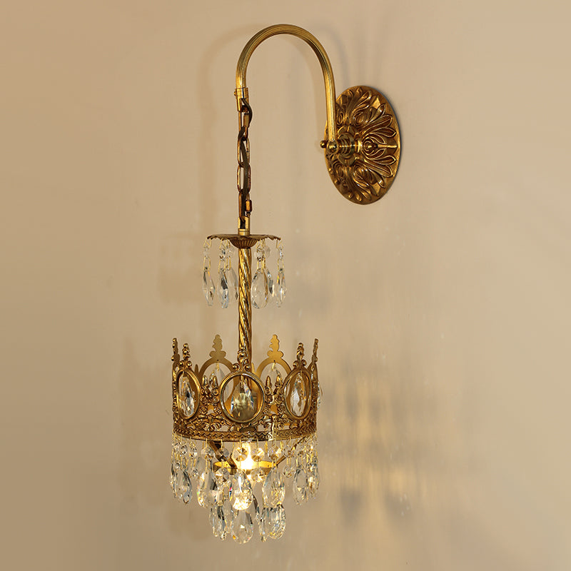 French Crown Crystal Chandelier