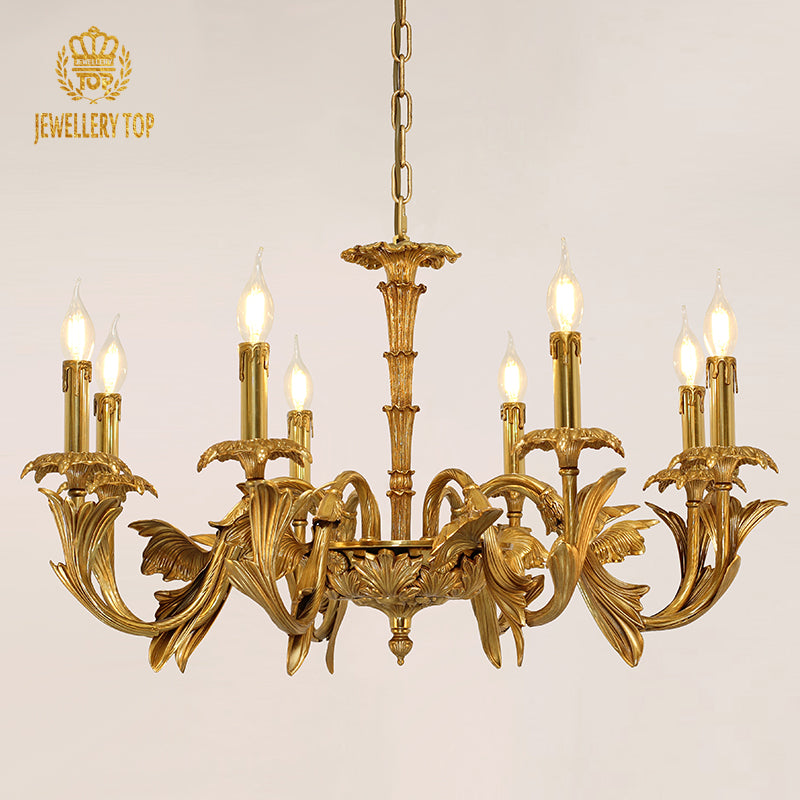 hand carving brass chandelier