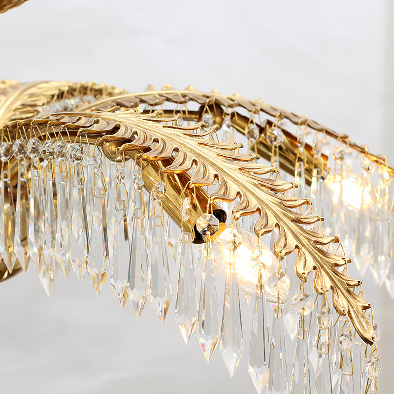 Palm Brass&Crystal Chandelier