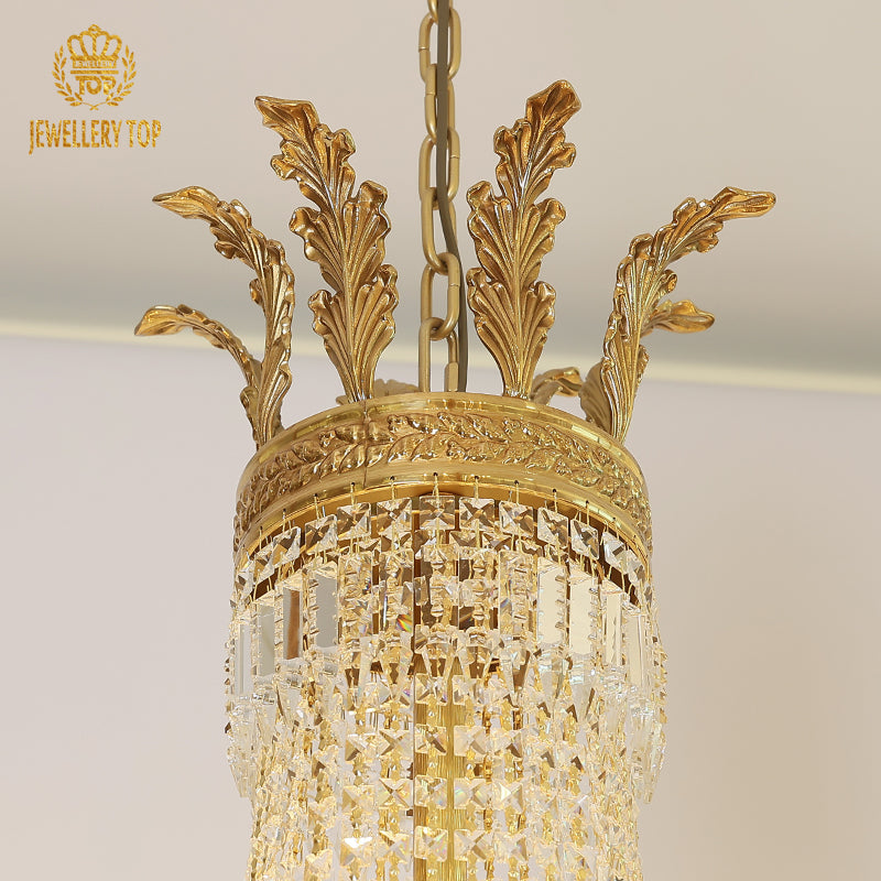 Empire Brass Crystal Chandelier