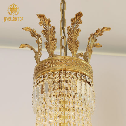 Empire Brass Crystal Chandelier