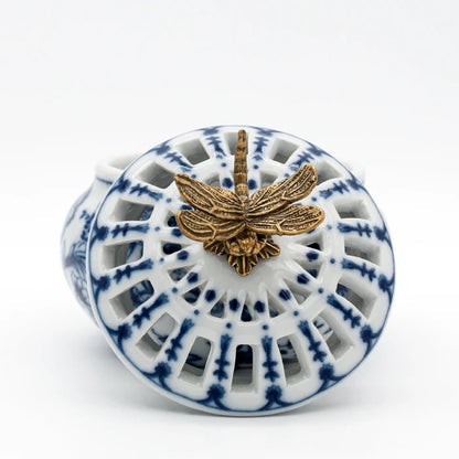 Decorative aroma stove combining European mythological motifs with Chinese porcelain art