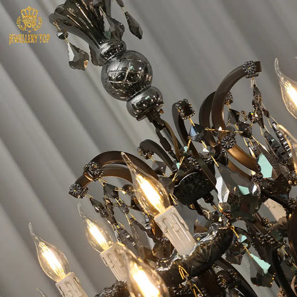 melk-abbey-vault-silhouette-light-projection-crystal-chandelier