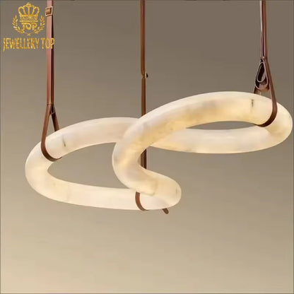 Horizon Knot Alabaster Chandelier