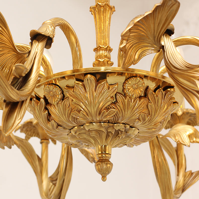 hand carving brass chandelier