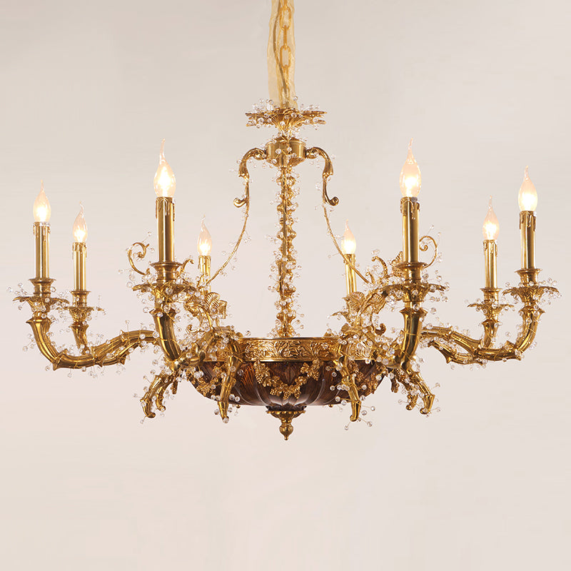 crystal decorative brass chandelier