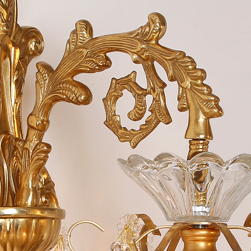 crystal decorative brass wall lamp