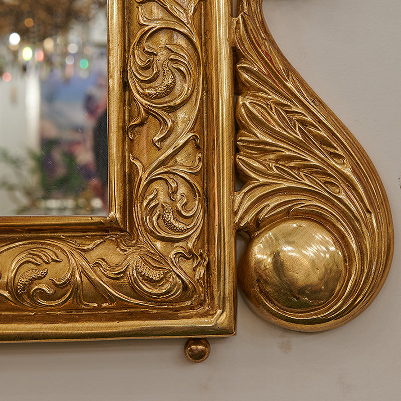 Victorian Brass Mirror