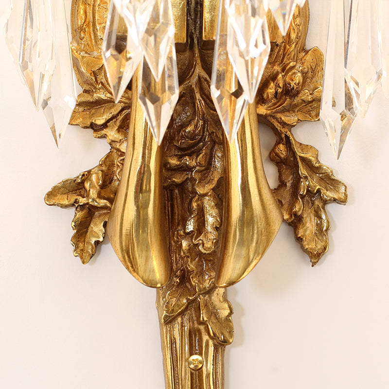 palm brass wall lamp