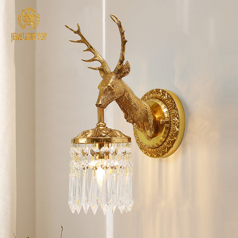 Deer Brass Wall Sconce