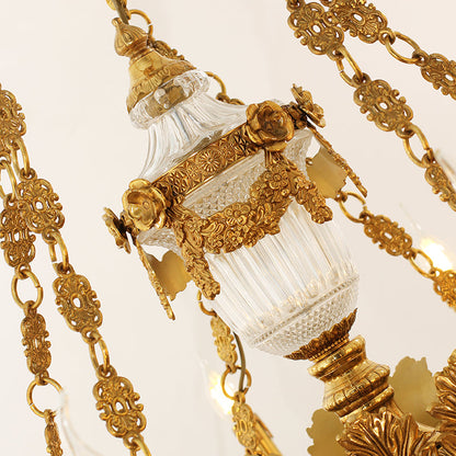 French Brass Chandelier