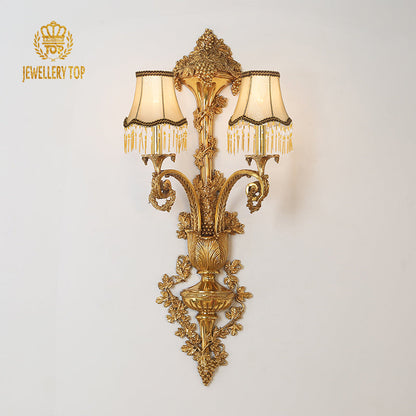 Rococo Arabesque Brass Wall Lamp