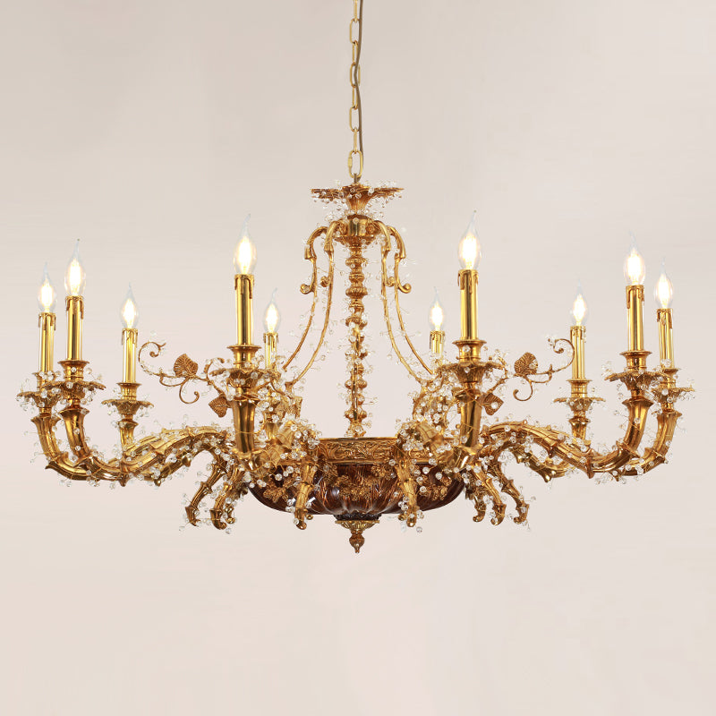 crystal decorative brass chandelier