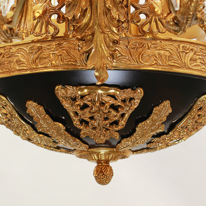 Brass Neoclassical Chandelier 2.95'/3.28'