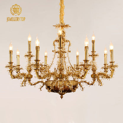 crystal decorative brass chandelier