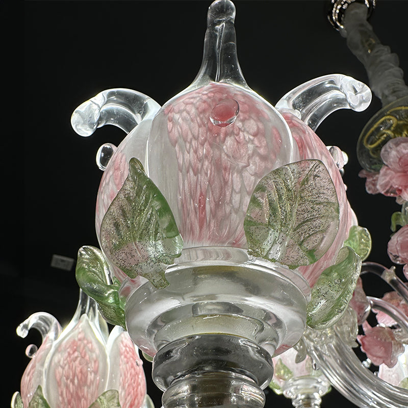 Handmade Glass Floral Chandelier 15/18 lamps