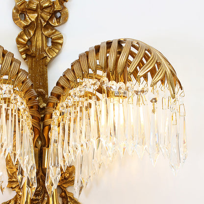 palm brass wall lamp