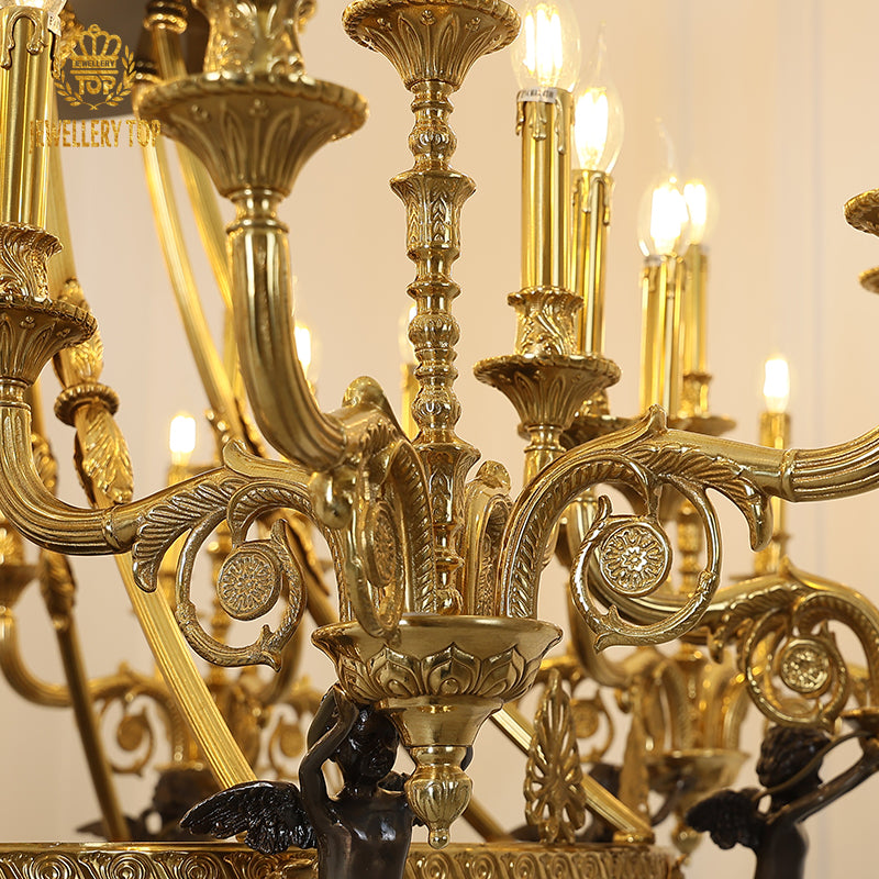 Victorian Brass Antique Chandelier