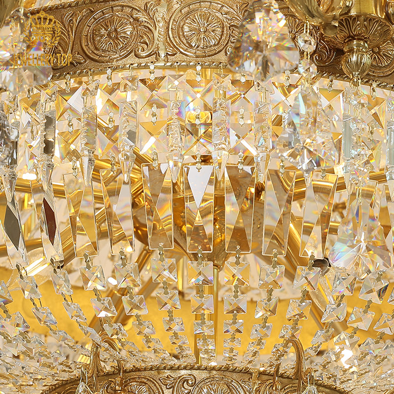 Empire Brass Crystal Chandelier