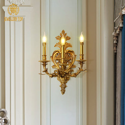 French Brass Wall Lamp