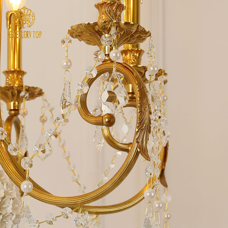 brass chandelier