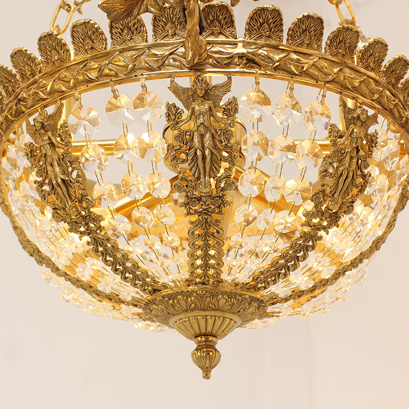 Classical Cirrus Brass Antique Chandelier