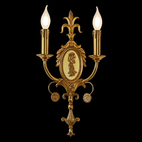 french brass wall lamp