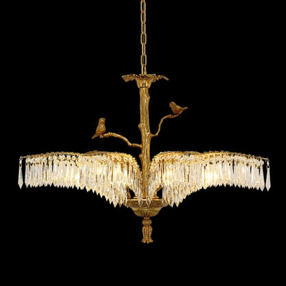 Palm Tree Brass Chandelier