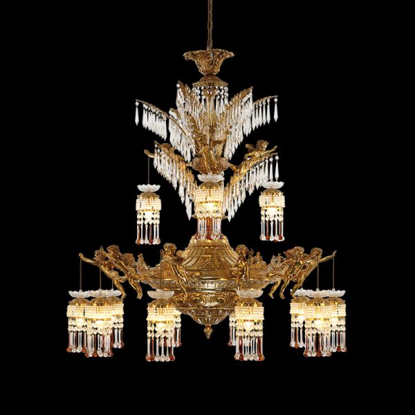 Vintage Brass Angel Chandelier