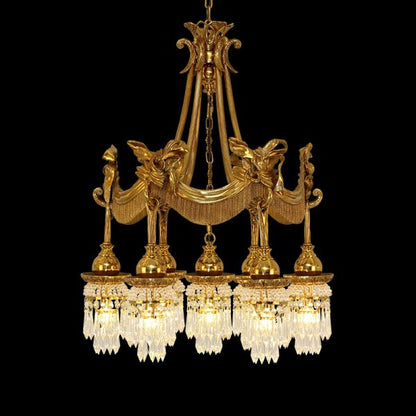 French Victorian Bronze Chandelier