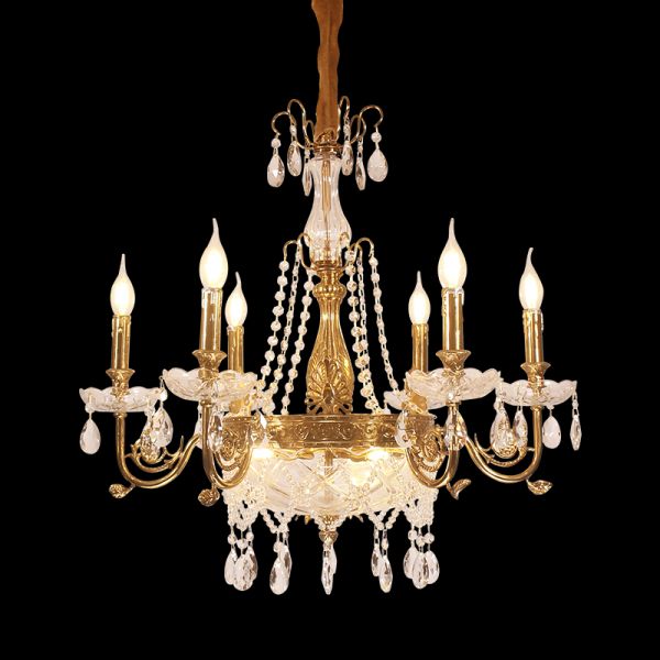 French Glass Vintage Chandelier 6/8/10