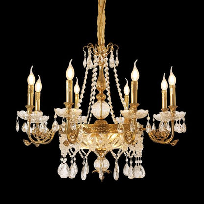 French Glass Vintage Chandelier 6/8/10