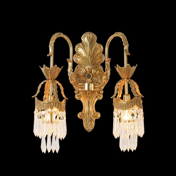 French Brass Wall Lamp