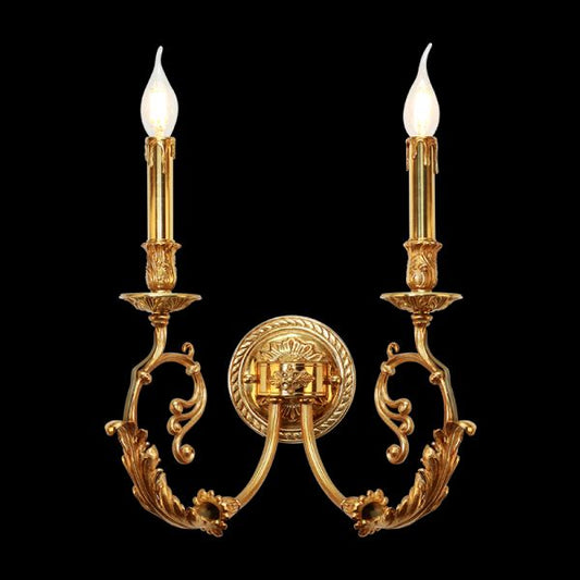 French Brass Wall Lamp