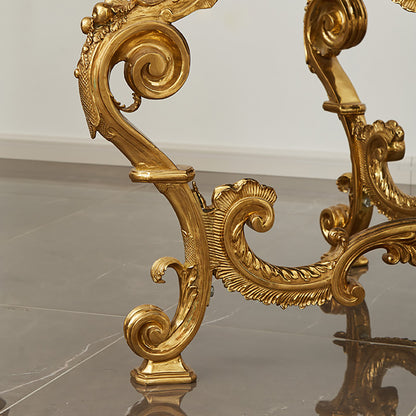 Baroque Style Brass&Marble Table