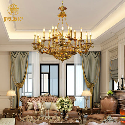 Classic French Brass Chandelier