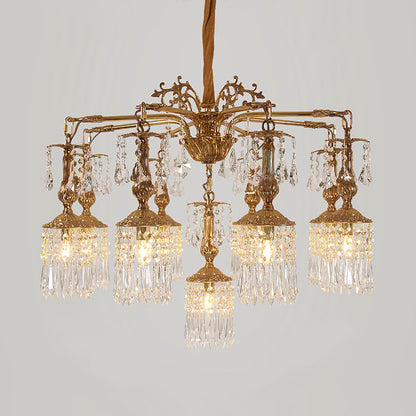 Victorian Brass Chandelier 2.17'/2.69'