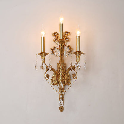 French Brass Wall Lamp