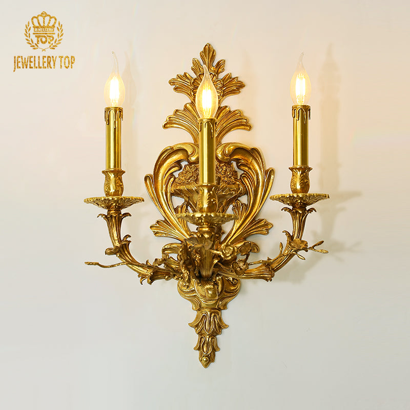 French Brass Wall Lamp