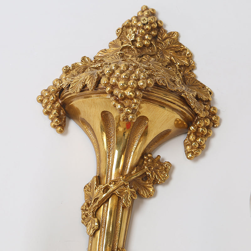 Rococo Arabesque Brass Wall Lamp