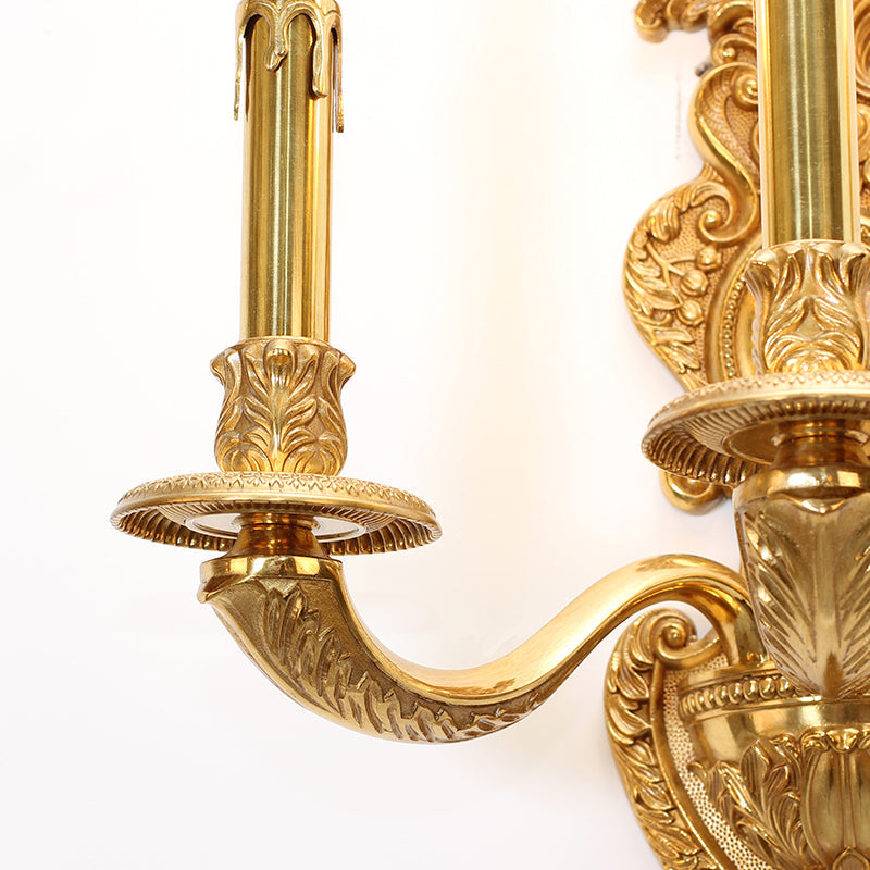 French Traditional Brass Wall Lamp