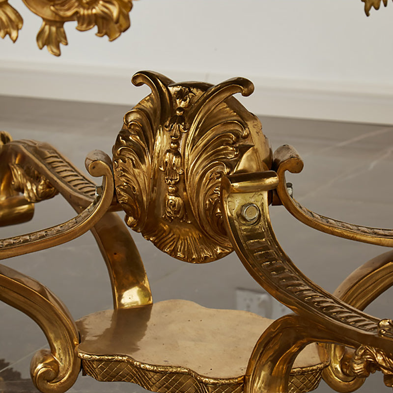 Baroque Style Brass&Marble Table