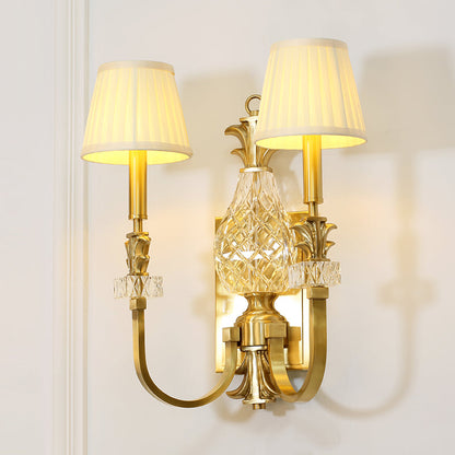 French Brass Wall Lamp