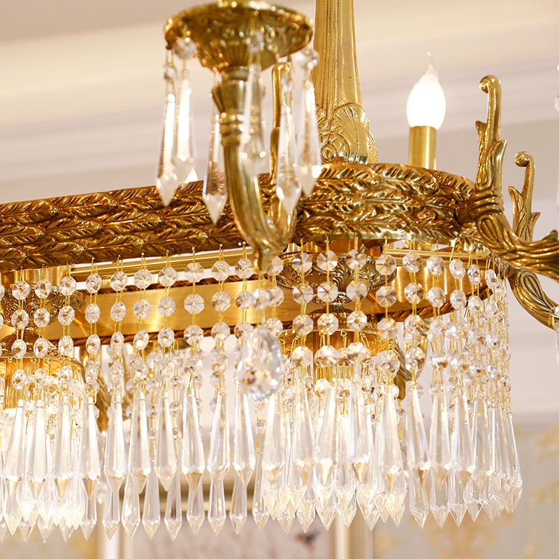 Dining Rectangle Brass Antique Chandelier