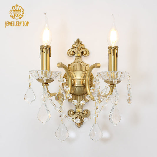 french all brass wall lamp