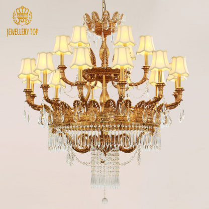 crystal art decorative brass chandelier