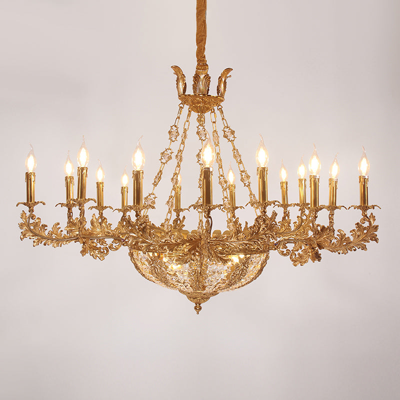 Classical Cirrus Brass Antique Chandelier