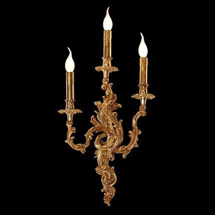 anacthus leaf antique brass wall lamp