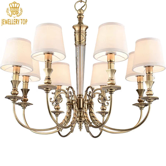 Greek-inspired brass pendant light with helical twists and soft white shades